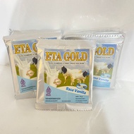 Eta Gold Milk, 100% ORI ETAWA Goat Milk, High PROTEIN Milk, HALAL Goat Milk, Goat Milk Variant Flavor, Efficacious Milk, No Preservative Milk, Natural Ingredients Milk, SACHET Goat Milk, PREMIUM Milk, Eta Gold Flavored Milk Vanilla