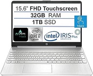 2021 Newest HP 15.6" FHD IPS Touchscreen Laptop,10th Gen Intel Quad-Core i7-1065G7 (Up to 3.9GHz), Iris Plus Graphics, 32GB RAM, 1TB SSD, Webcam, HDMI, USB-C, WiFi, Windows 10 Home+ AllyFlex Mouspad