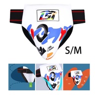 [yiodusi] Kids Groin Guard PU Leather Martial Arts Abdominal Protector Boxing Kickboxing Gear for Mu