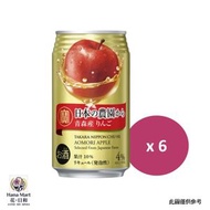 日本農園青森產蘋果汁汽酒 350ml 4% x 6 [日本直送]
