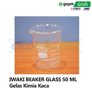 Beaker Glass Beker Glass 50ml Gelas Beker 50ml Iwaki Pyrex - TANPA