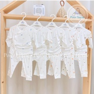 Boona Long-Sleeved Newborn Set with Soft Bamboo Material for Boys and Girls (Size 0-3M to 6-9M)