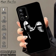 Softcase Oppo A74 / A95 4G - Case Hp Oppo A95 / A74 4G Motif BLCK - Silicone Hp Oppo A95 - Case Hp O