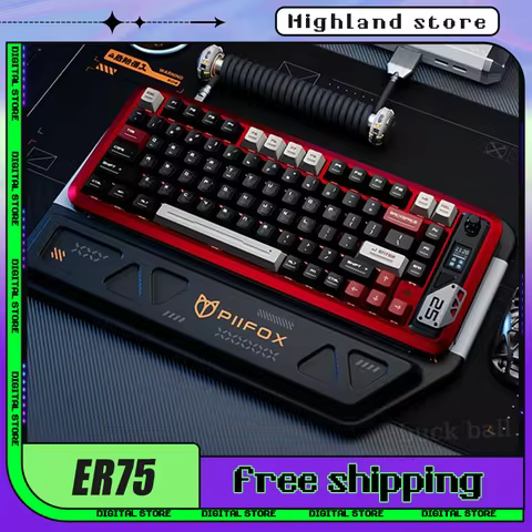 PIIFOX ER75 Magnetic Switch Keyboard Mechanical Wireless Keyboards 3Mode Aluminium alloy 82key Hot S