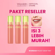 [PAKET RESELLER MOIST DEW TINT ISI 3] WARDAH TRIPLE PACK Moist Dew Tint 3 g 3 pcs - Lip Tint Anti Pa