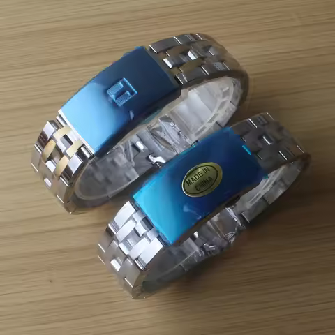 Silver and gold Stainless Steel Watchband 19mm 20mm Curved End Solid Links Bracelet Fit For Tissot P
