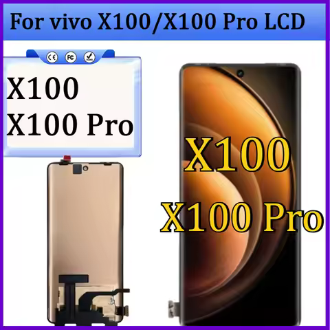 New OLED For vivo X100 LCD Display Touch Screen Digitizer Assembly For VIVO X100 Pro LCD Replacement
