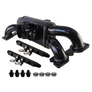 Intake Manifold +70mm Throttle Body+Fuel Rail Kit For Subaru Impreza WRX STi EJ20 EJ25 01-05 Black/S