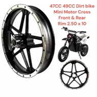 47CC 49CC Mini Motor Cross Rim Front Rear Mini Dirt Bike Rim 2.50x10 2.50-10 Sport Rim