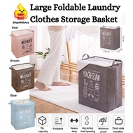 【ShopWithJoy】 75L Large Foldable Dirty Clothes Basket Laundry Basket Storage Box Shirt Wash Bag Coll