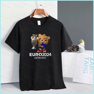XS1 UEFA Euro 2024 mascot Albart Delaunay Cup 3D summer football T-shirt Short Sleeve Top XS1