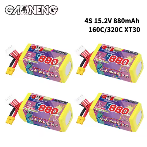GNB 4S 880mAh 15.2V 160C/320C HV Lipo Battery With XT30 Plug for FPV Airplane Helicopter Drone Quadc