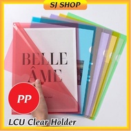 LCU File Holder | A5 A4 A3 | U Shape | C Shape PVC Clear Holder | L Shape Folder | L Shape File | L 
