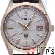 西鐵城 (Citizen) 光動能腕錶 38mm 土佐和紙雲龍紙錶帶限量版，全球限量 400 枚。西鐵城 A060-A1CT406/AQ4106-00A 鈦金屬/皮革錶帶男士腕錶，粉紅色，成色極佳 [