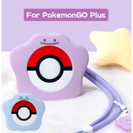 Silicone Protective Case for Pokemon Go Plus + Sleep Monitor Cartoon Shockproof Shell Cover with Rop