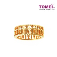 TOMEI Vignette of Abacus-esque Splendour Ring (S), Yellow Gold 916 (9O-CLSP-1C)
