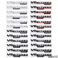 a pair V6 BITURBO AMG emblem suitable for Mercedes Benz body leaf panel car emblem modification side