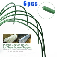 เส้นผ่านศูนย์กลาง2.4มม. 6Pcs เรือนกระจก Hoops พืช Hoop Grow สวนอุโมงค์ Hoop สนับสนุน Hoops Holder เครื่องมือสำหรับเรือนเพาะชำเกษตรอุปกรณ์