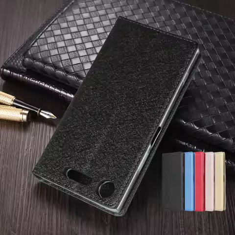 Silk Style Shine Pu Leather Case for Sony Xperia XZ2 XZ3 X Performance XZ1 X Compact XZ Premium Fros