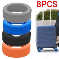 8pcs Luggage Wheels Protector Silicone Wheels Caster Shoes Travel Luggage Suitcase Reduce Noise Wheels Guard Cover Accessories