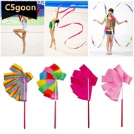 C5GOON 2m/4m Colorful Gym Dance Rhythmic Art Gymnastic Ribbons Ballet Streamer Twirling Rod Stick Fo