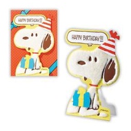 【缺貨中】全新 hallmark 日本原裝進口 正版 snoopy 史努比 立體絨毛 可站立 生日卡 卡片 40375