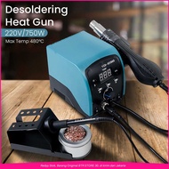 COD Desoldering Heat Gun Solder dengan Stasiun 220V/750W / Solder listrik uap blower servis hp tv 8