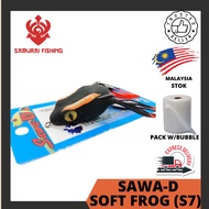 SAMURAI - SAWA-D Soft Frog(S7)Length 4cm Weight 7g BKK Hook 1/0 Soft Bait Umpan Katak Tiruan Tomman 