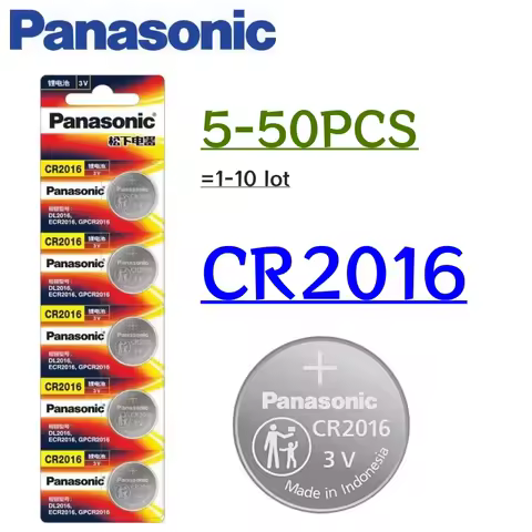 5-50PCS Original PANASONIC CR2016 CR 2016 3V Lithium Battery For Watch Calculator Clock Remote Contr