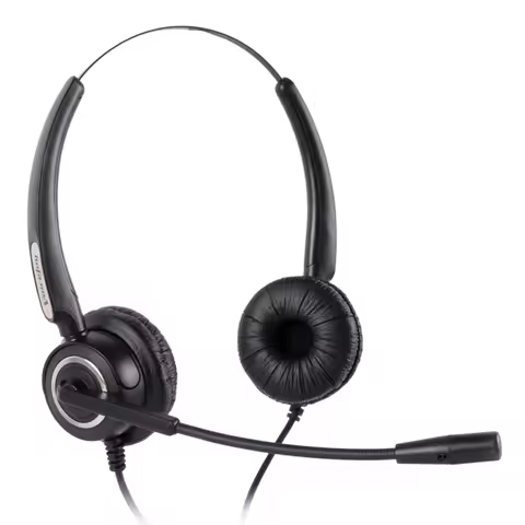 Free Shipping Volume and Mute Binaural office RJ9 plug headset Noise canceling headset Telephone hea