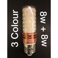 Lampu hiasan E27 E14 LED BULB 16W 8W+8W 3 COLOUR