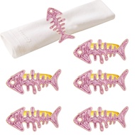 Source New Style Hotel Fish Bone Napkin Ring Small Fish Napkin Buckle Dining Table Decoration Orname