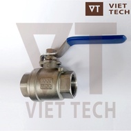 Van Bi Inox Tay Gạt phi 21 27 34 42 48 Van khoá inox 201 s40 màn hình