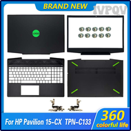 IVPQV เคสใส่โน๊ตบุ๊คใหม่สำหรับ HP Pavilion 15 15-CX TPN-C133ชุดปกหลัง LCD เล่นเกมฝาปิดโน้ตบุคที่วางฝ่ามือสกรูเคสด้านล่าง WIDVB