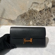Hermes 黑 Epson 牛皮金釦Constance To Go