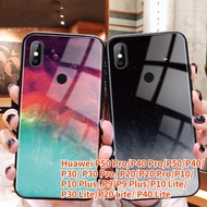 For Huawei P50 P50 Pro P40 P40 Pro P30 P30 Pro P20 P20 Pro P10 P10 Plus P10 Lite P9 P9 Plus P40 Lite P30 Lite P20 Lite Star Space Bumper Tempered Glass Protective Slim Phone Case