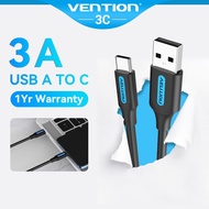 Vention USB A to Type C Cable 3A Fast Charging Cable USB2.0 USB C Data Cable For Mobile Phone