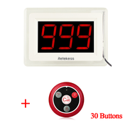 Retekess พนักงานเสิร์ฟระบบการโทรแบบไร้สายเครื่องรับสัญญาณ T114มีปุ่ม T114 T117สำหรับร้านอาหาร (30ชิ้