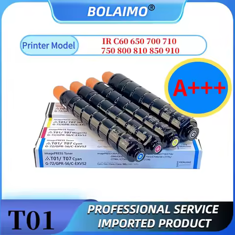 4PCS T01 T07 Toner Cartridge For Canon IR C60 C650 C700 C710 C750 C800 C810 C850 C910 High Quality C