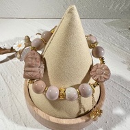 阿拉善瑪瑙 嫩粉手珠手鍊女財神扎基拉姆-已結緣 可訂購同款色系