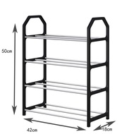 4 Layer Stainless Steel Economic Shoe Rack Multifunctional Storage Rack Household Easy Assembled Kas