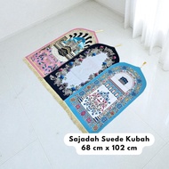 Suede Dome Prayer Rug, Aesthetic Prayer Rug, Travel Prayer Rug, Tahlilan Souvenir, Umrah and Hajj So