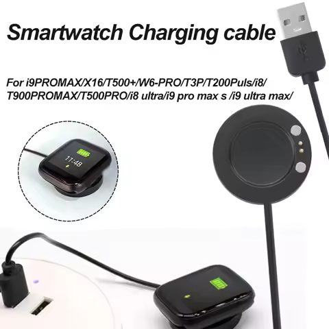 For i9PROMAX/X16/T500+/W6-PRO/T3P/T200Puls/i8/Charger Universal Magnetic USB Charger Smart Watch Cha