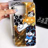 Cute Dog Cartoon Glacial Pattern Case For Iphone 17 Air 16 Plus 15 14 12 13 11 PRO MAX Casing Protec