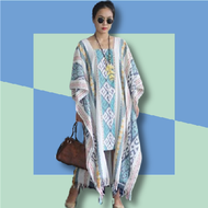 Baju Kaftan Tenun Terviral Dress Tenun Model Kaftan Modern