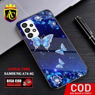 HP Latest Samsung A74 4G Case Various Cases [KpuKpu] Silicone Case Samsung A74 4G Softcase glass Kes