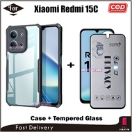 2IN1 Case + Tempered Glass Xiaomi Redmi 15C Poco C85 Softcase Fusion Shockproof Transparent Package