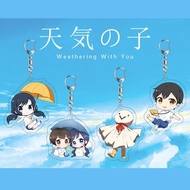 Tenka no ko Weathering Child Keychain Anime Weathering with You Acrylic Morishima Hodaka Amano Hina
