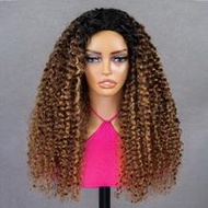 9am Hair Store Wear Go วิกผมครึ่งศีรษะ จัดแต่งทรงล่วงหน้า Water Wave Ombre วิกผมสีน้ำตาลที่มีรากสีดำ