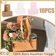 Coffee Box Flower Bloom Box Kraft Coffee Carrier Flower Box Coffee Cup 10pcs